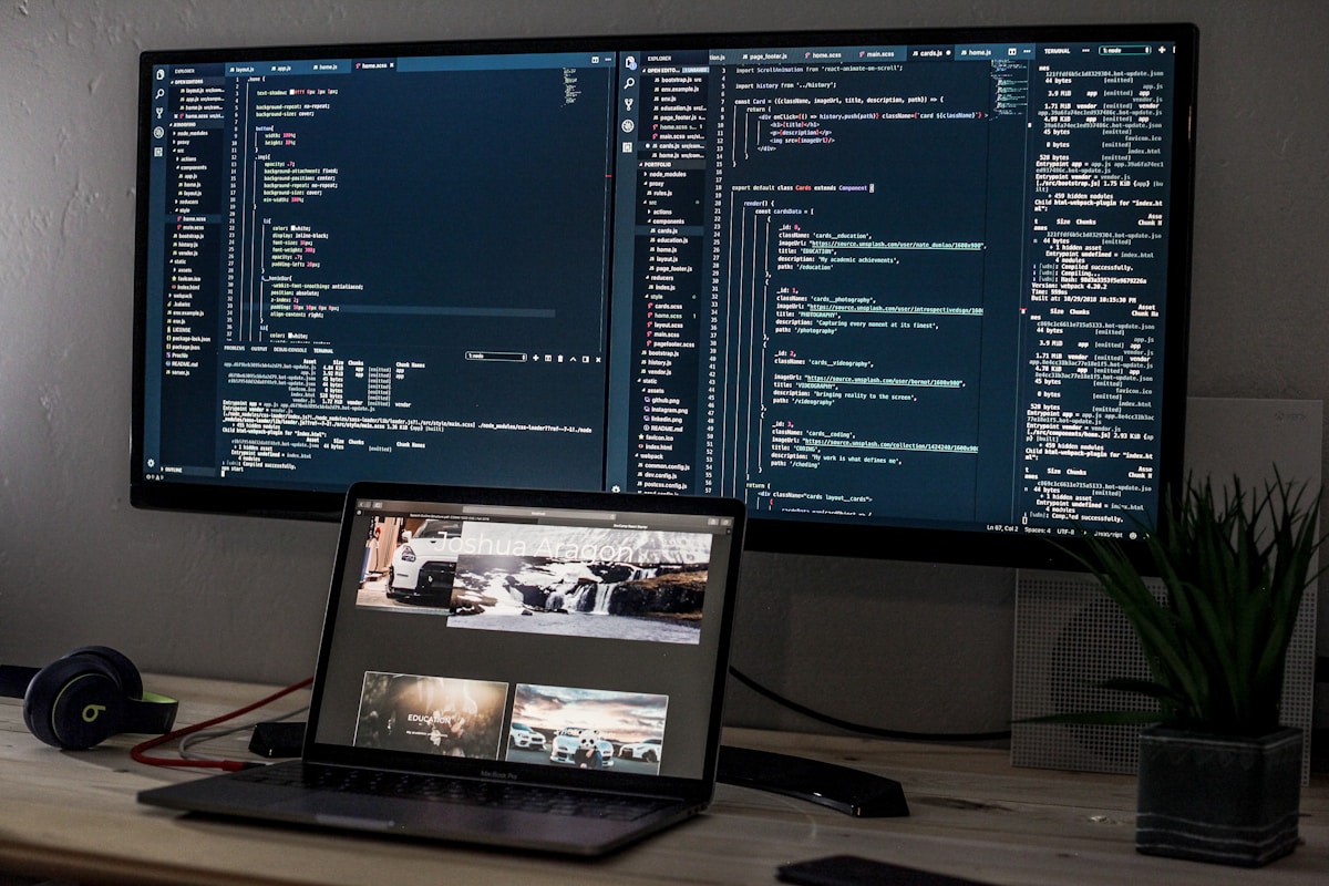 Poste de travail de développement web